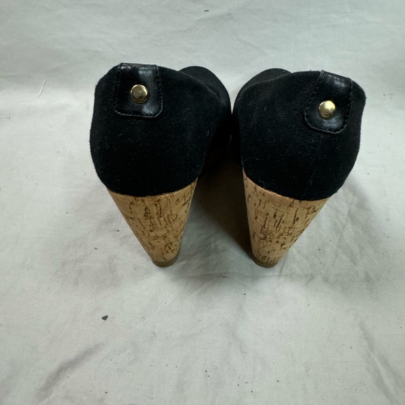 Cork Wedge Shoe Black - Picture 2 of 5